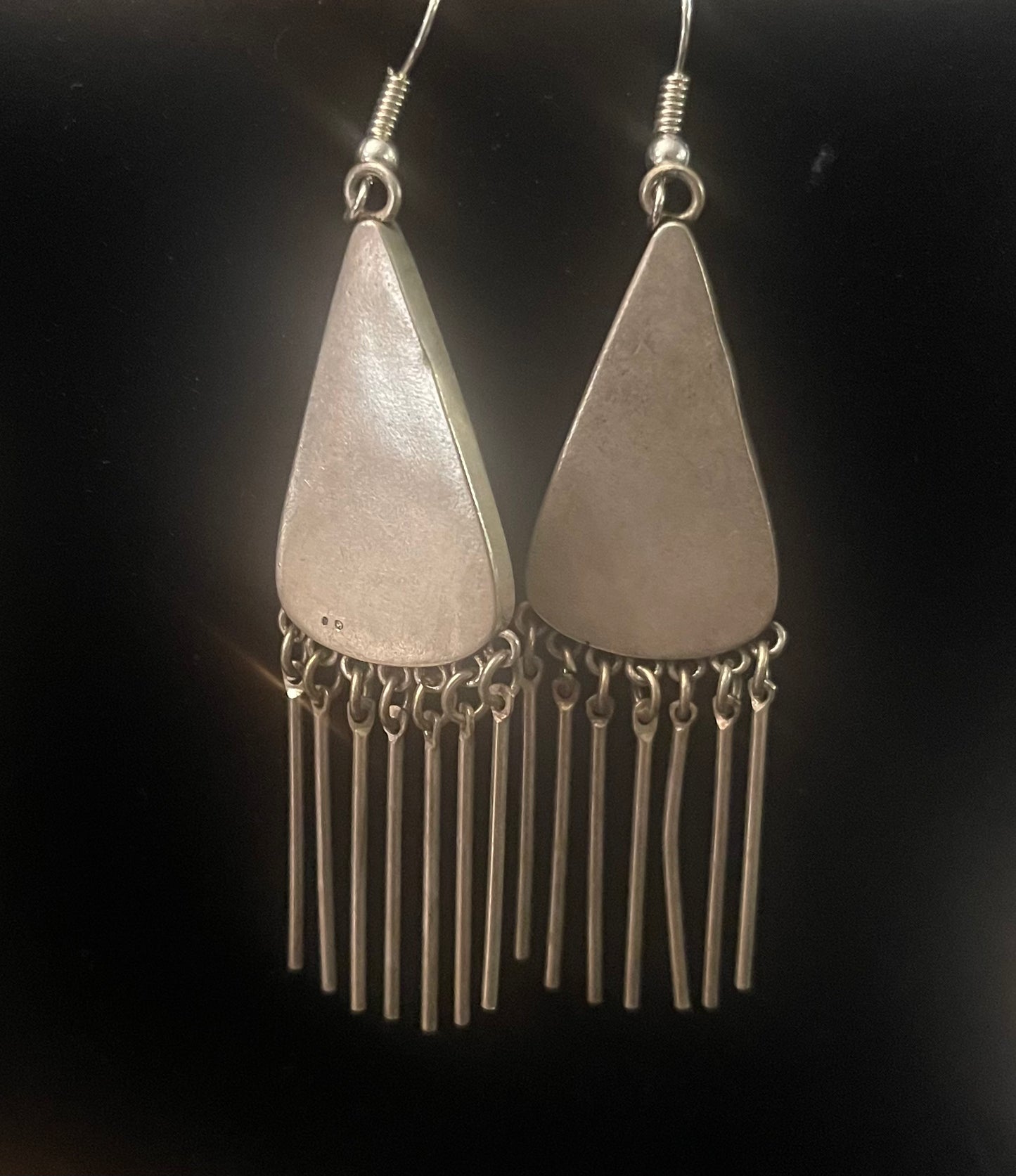 Boho Pair of Old Textile Earrings