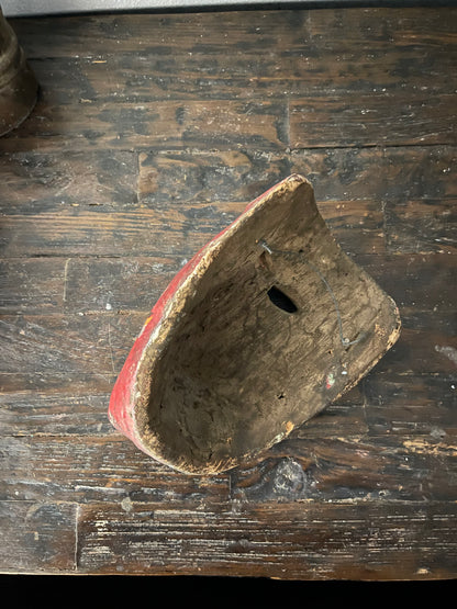 Old & Used Mexican Folk Art Payaso (Clown/Buffoon) Mask from Rural Village