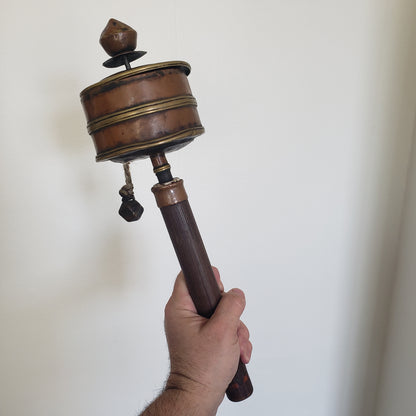 Antique Tibetan Copper Prayer Wheel
