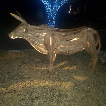 Large driftwood LongHorn Sculpture