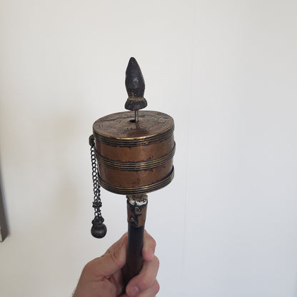 Antique Tibetan Copper Prayer Wheel