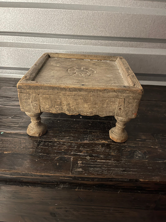 Antique Carved Solid Wood Table from the Swat Valley
