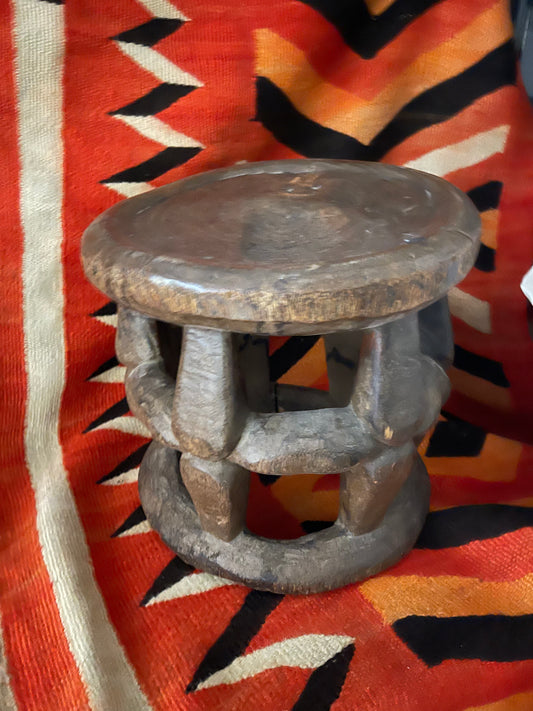 Old African Bamileke,Cameroon,W. Africa Abstract Stool