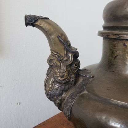Antique Tibetan Tea-Pot with a Dragon spout and Handle