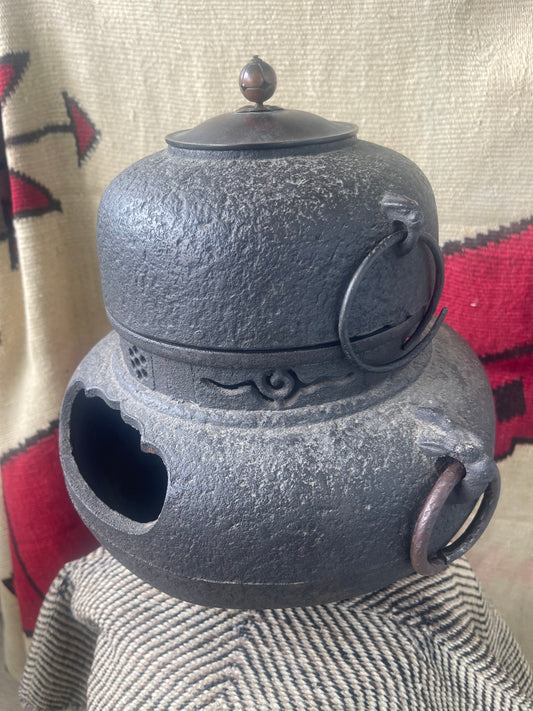 Old Japanese Chagama Kama and Furo for use in the Tea Ceremony