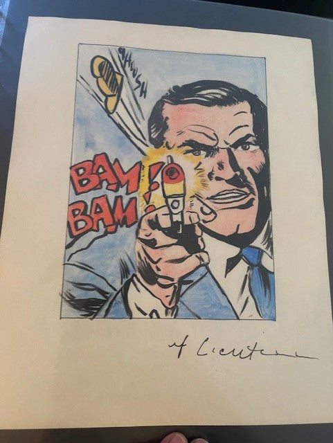 Original sketch titled "Bam Bam" signed R Lichtenstein - Provenance available, Original sketch Art